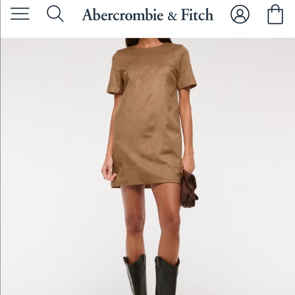 Suede mini dress